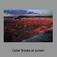 Cedar Breaks at sunset